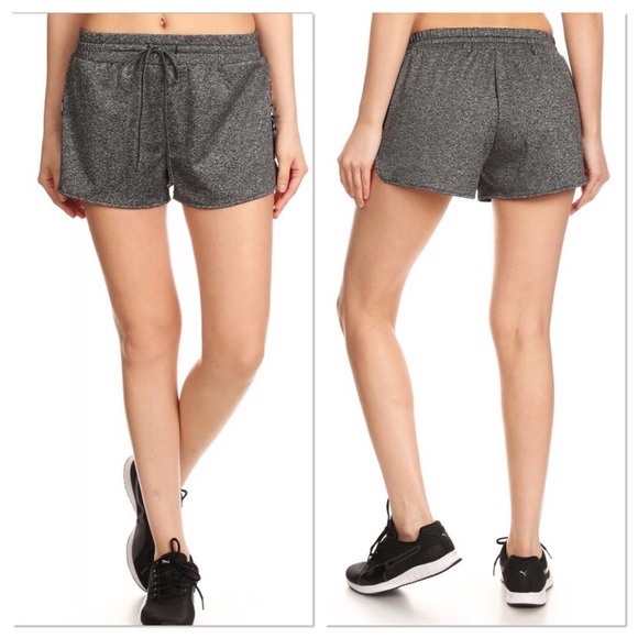 Charcoal Gray “Love” Sports Shorts - Picture 3 of 4